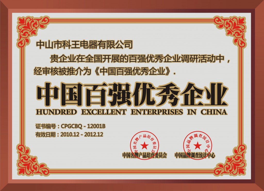 中国百强优秀企业